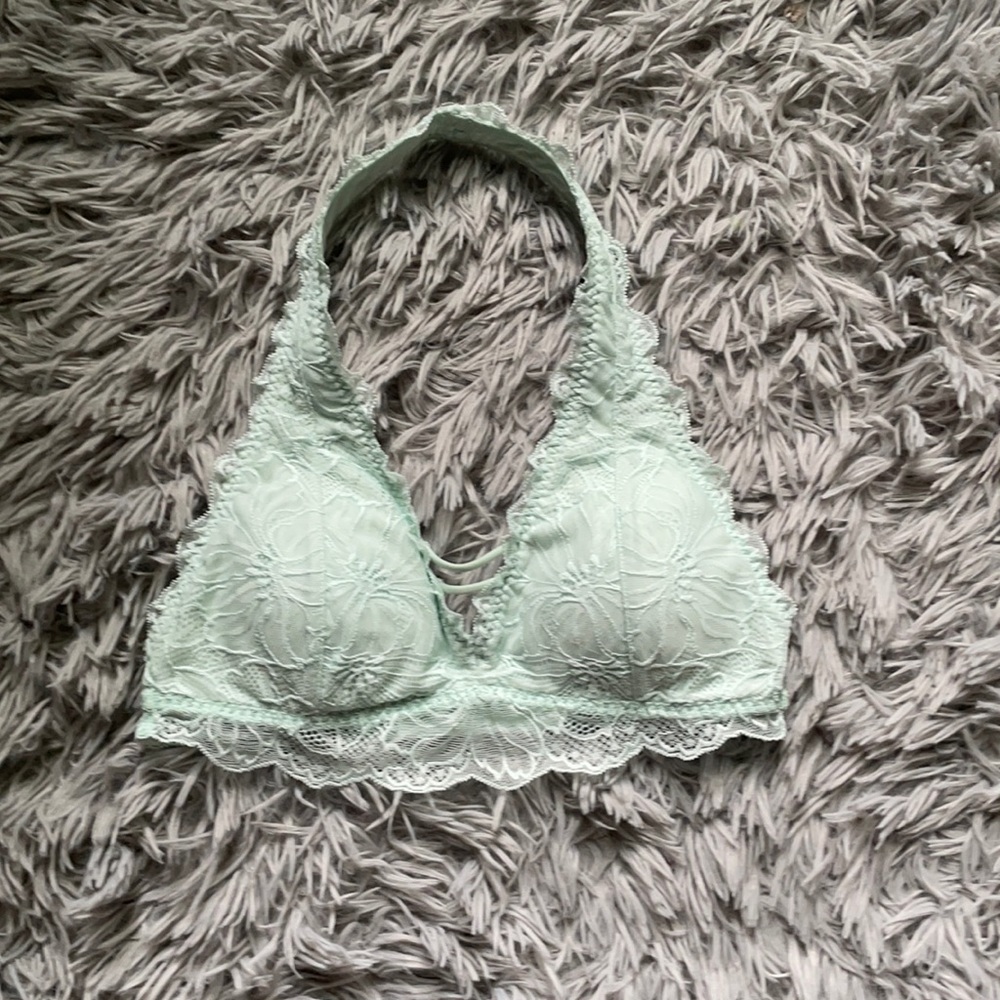 hollister light green bralette